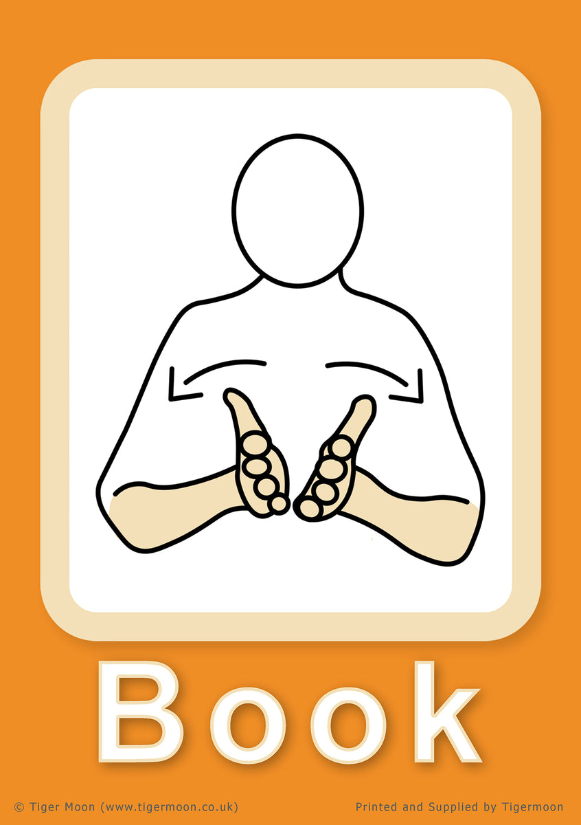Makaton 20 Basic Signs Flashcards A6 vinyl – Tiger Moon