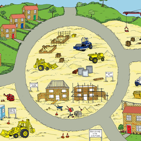 This Building Site Mat is ideal for use with our Tiger Play Tray. It's perfect for individual or small group play.      Can be used with character toys and vehicles for imaginative play or for messy play.