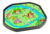 The Pear Tree Fantasy Island mat is ideal for use with a Tuff Tray. Spot and name the mythical creatures who live in the mushroom houses and add your own unicorns, fairies and elves for more fun! Designed to fit in the Tuff Tray or the Tuff Spot.