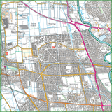 This is a 4km x 4km OS placemat showing street names, buildings, road names and more. You might choose to centre it on the postcode of your home, school, birthplace or other special location.