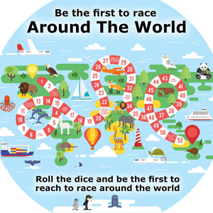 'Race around the world' Game - Mini Tuff Tray Insert