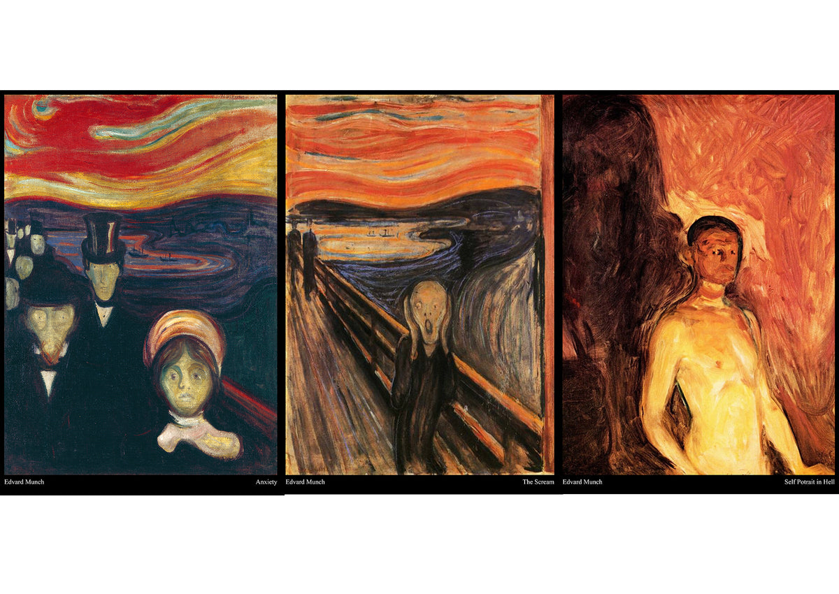 Edvard Munch - Set of 3 Expressionism Art Movement Posters - The Screa ...