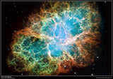 The Crab Nebula - A2 Laminated Poster - NASA Hubble Images