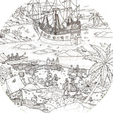 The colour-in paper inserts are ideal for use with a Tuff Tray. Make colouring in a group activity with three large pre-printed pirate pictures and play together creatively using two additional blank paper inserts.  Contains:      3 Pirates colour in paper Tuff Tray inserts     2 blank paper inserts for your own designs