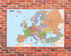 Europe Mounted Wall Map