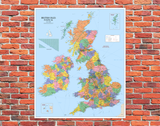 British Isles Political Mounted Wall Map
