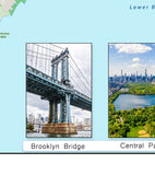 New York City street map - The Five Boroughs. 59cm x 59cm