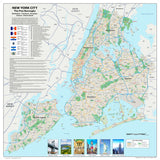 New York City street map - The Five Boroughs. 59cm x 59cm