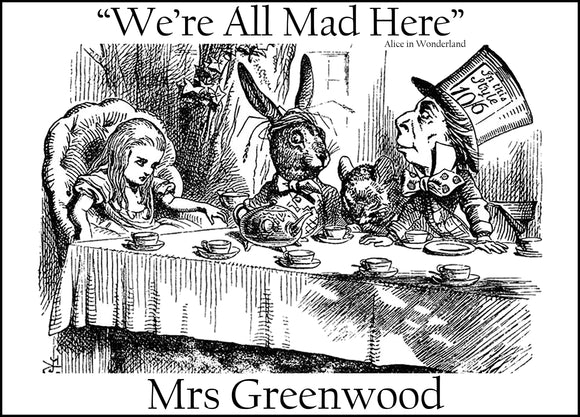 Personalised Alice in Wonderland Placemat 