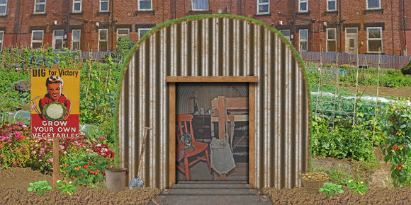 WWII Anderson shelter Backdrop (240cm x 120cm)
