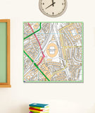 Postcode Centred - Local Area Study Map - 21st Century Current Mapping- 100 x 100cm Mounted Board