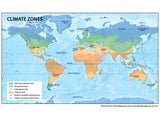 World Map - Physical - Paper Laminated - A0