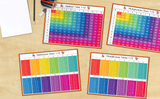 Set of Four A3 Desk Mats - Multiplication Charts, Addition and Subtraction