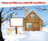 Personalised Elf on the Shelf write on/ rub off poster - Paper Laminated - Size - 100cm x 80cm