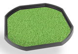The Grass mat can fit in the Tuff Spot Tray and is ideal for individual or small group play. The trays enable children to add water, toys, sand, pebbles, and leaves to create interesting small environments.  Printed onto a high quality, durable vinyl material.  86cm x 86cm (approx )  Designed to fit in the Tuff Tray or the Tuff Spot.
