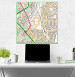 Postcode Centred - Local Area Study Map - 21st Century Current Mapping- 100 x 100cm Mounted Board