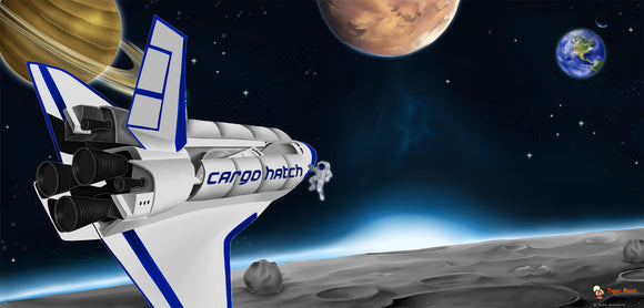 Space in Flight Scene Poster