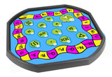 Printed onto a high quality, durable vinyl material.  Standard Tuff Tray Mat: 86cm x 86cm (approx)  Designed to fit in the Tuff Tray or the Tuff Spot.