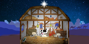 Nativity School Play Backdrop for Young Children (240cm x 120cm)