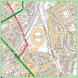 Postcode Centred - Local Area Study Map - 21st Century Current Mapping- 100 x 100cm Mounted Board