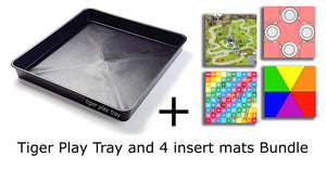 Tiger Play Tray and 4 Insert Mat Bundle - 59cm x 59cm