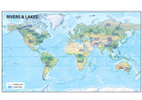 World Map - Physical - Paper Laminated - A0