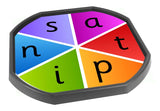 Satpin Phonics and Flash Cards Tuff tray insert Foundation stages  - Black Tray Not Included 86cm x 86cm