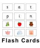 Simple Satpin Phonics and Flash Cards Tuff tray insert EYFS  - Black Tray Not Included 86cm x 86cm