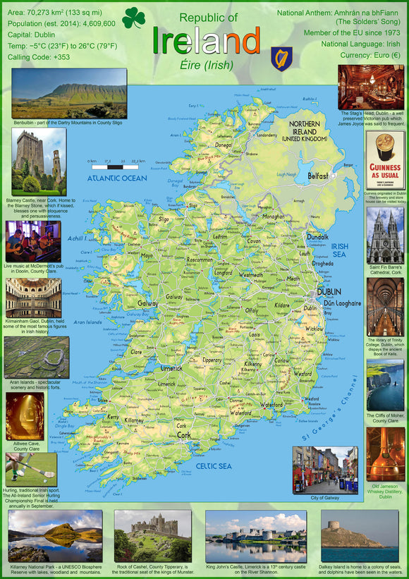 Illustrated Map of Ireland