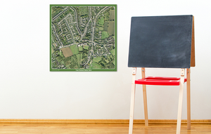 Your School Area - Aerial Photography - Vinyl. 50 x 50cm